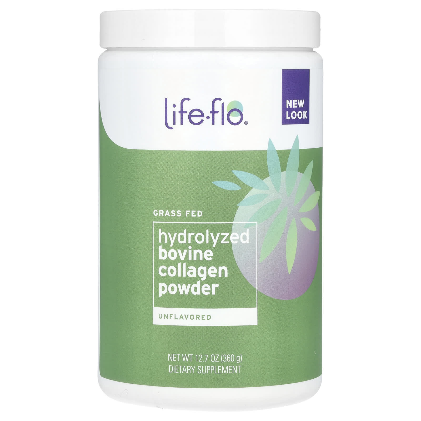 Life-flo, Grass Fed Hydrolyzed Bovine Collagen Powder, Unflavored, 12.7 oz (360 g) - Image 1