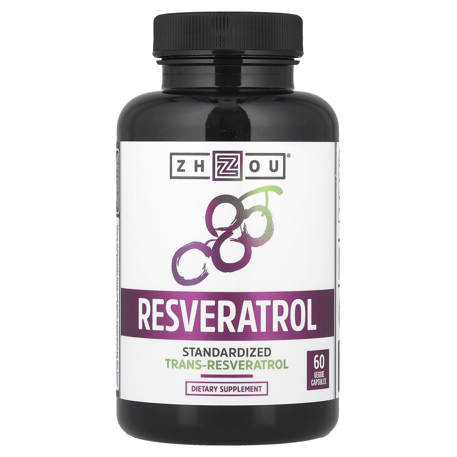 Zhou Nutrition, Resveratrol, 60 Veggie Capsules (500 mg per Capsule) - Image 1