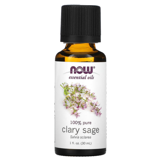 NOW Foods, Essential Oils, Clary Sage, 1 fl oz (30 ml) - Image 1