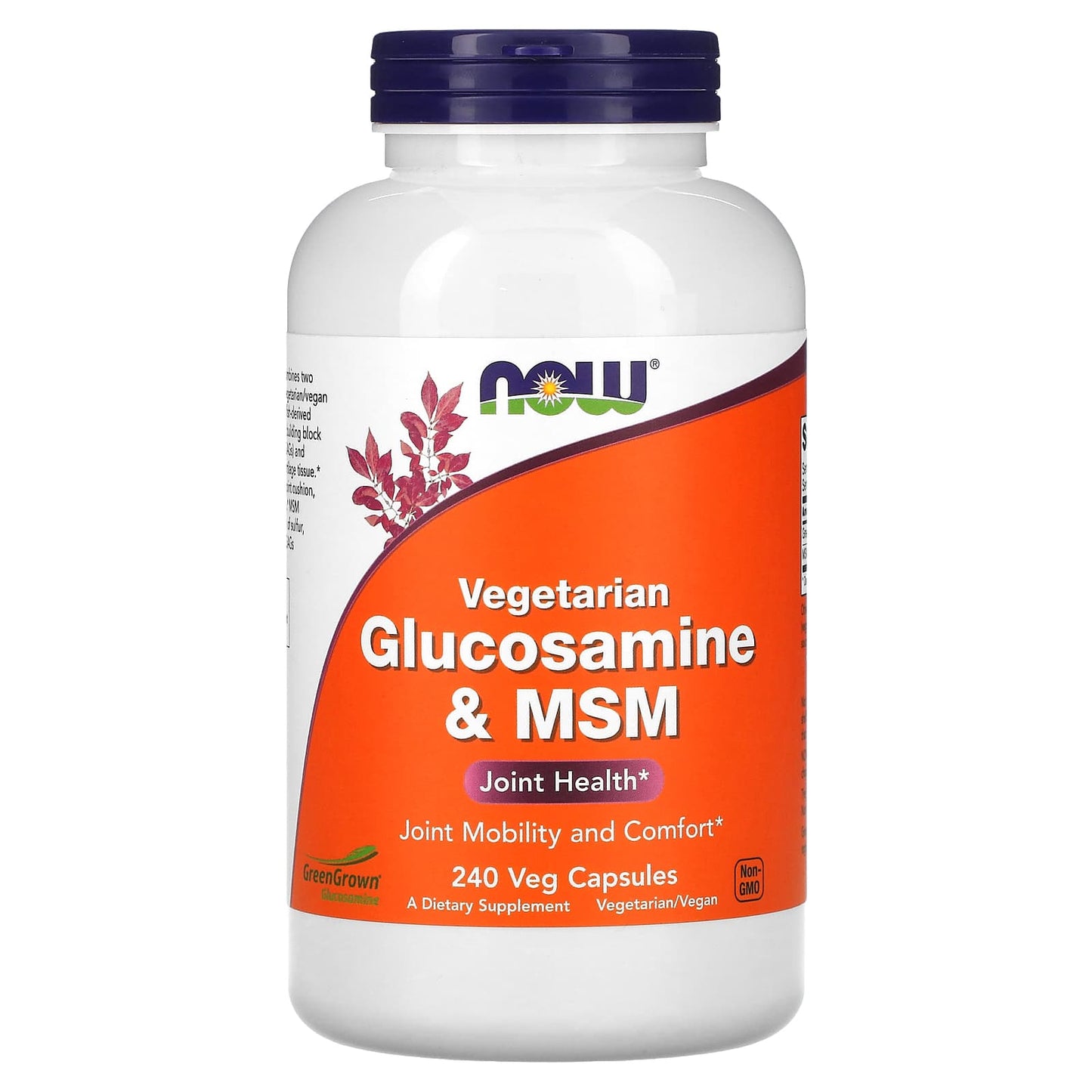 NOW Foods, Vegetarian Glucosamine & MSM, 240 Veg Capsules - Image 1