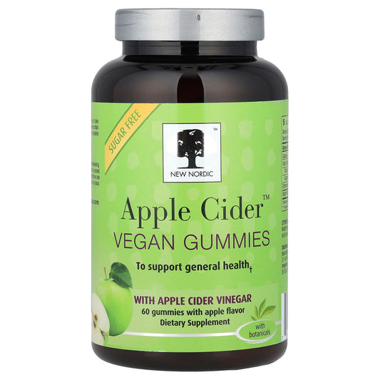 New Nordic, Apple Cider™ Vegan Gummies, Apple, 60 Gummies (200 mg per Gummy) - Image 1