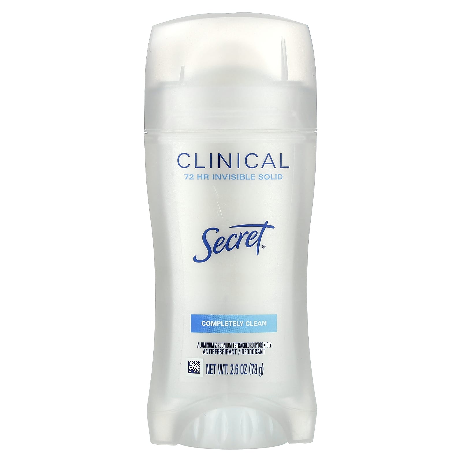 Secret, Clinical 72 HR Invisible Solid Deodorant, Completely Clean,  2.6 oz (73 g) - Image 1