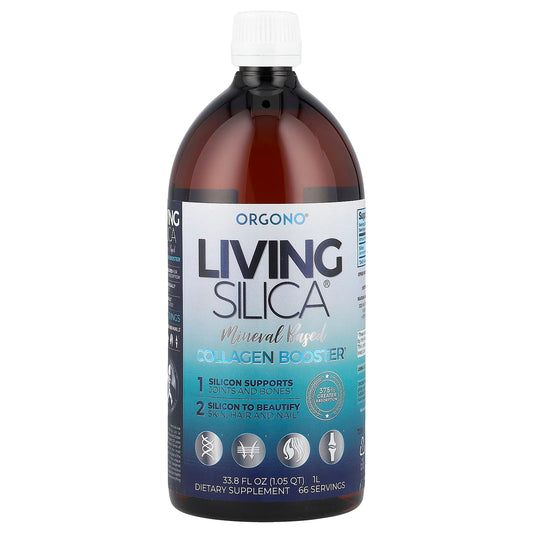 Silicium Laboratories, Orgono® Living Silica®, Collagen Booster, 22.5 mg, 33.8 fl oz (1 L) - Image 1