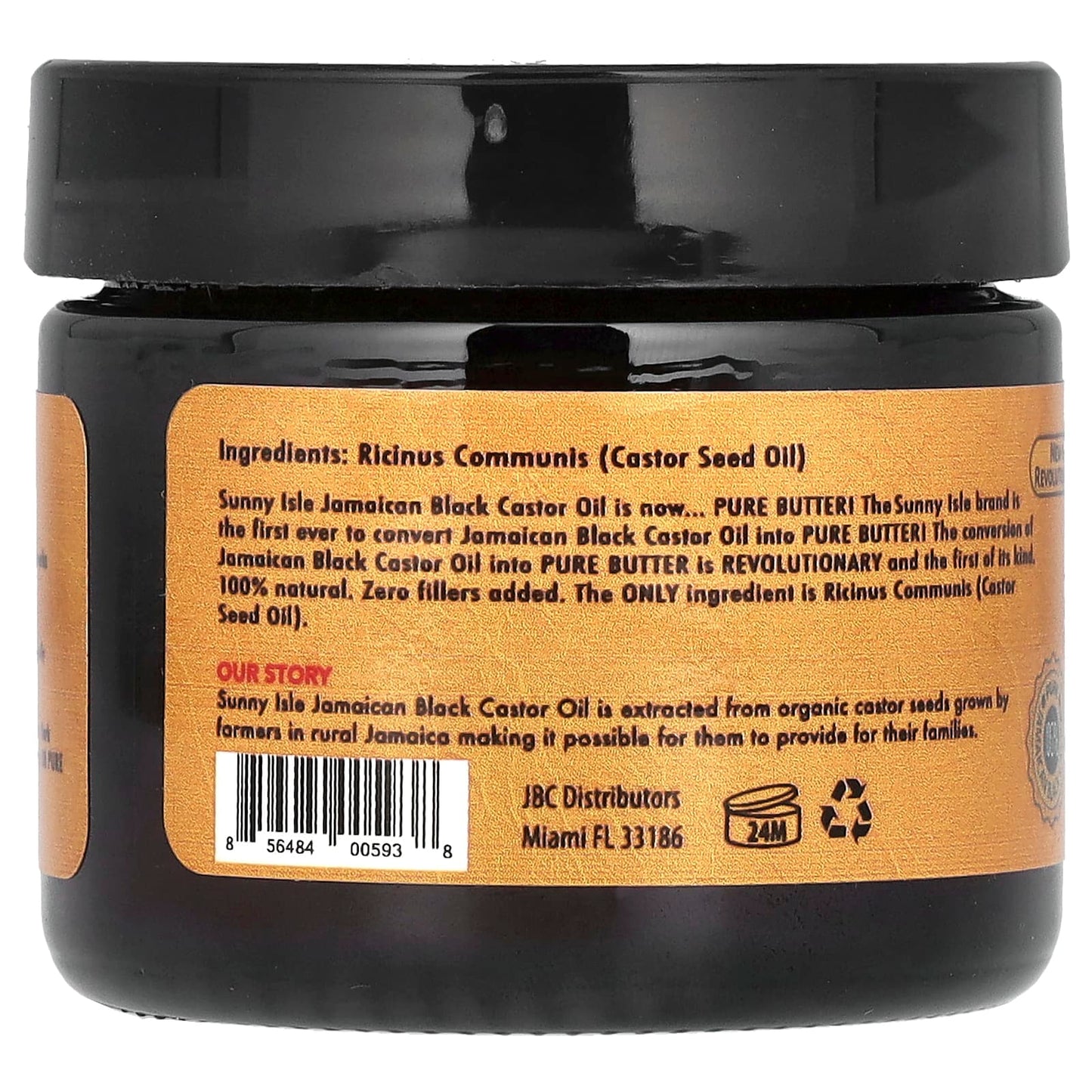 Sunny Isle, Jamaican Black Castor Oil, Pure Butter, 2 fl oz - Image 2