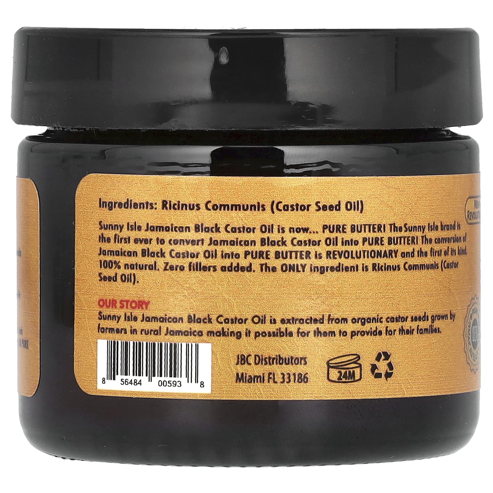 Sunny Isle, Jamaican Black Castor Oil, Pure Butter, 2 fl oz - Image 2