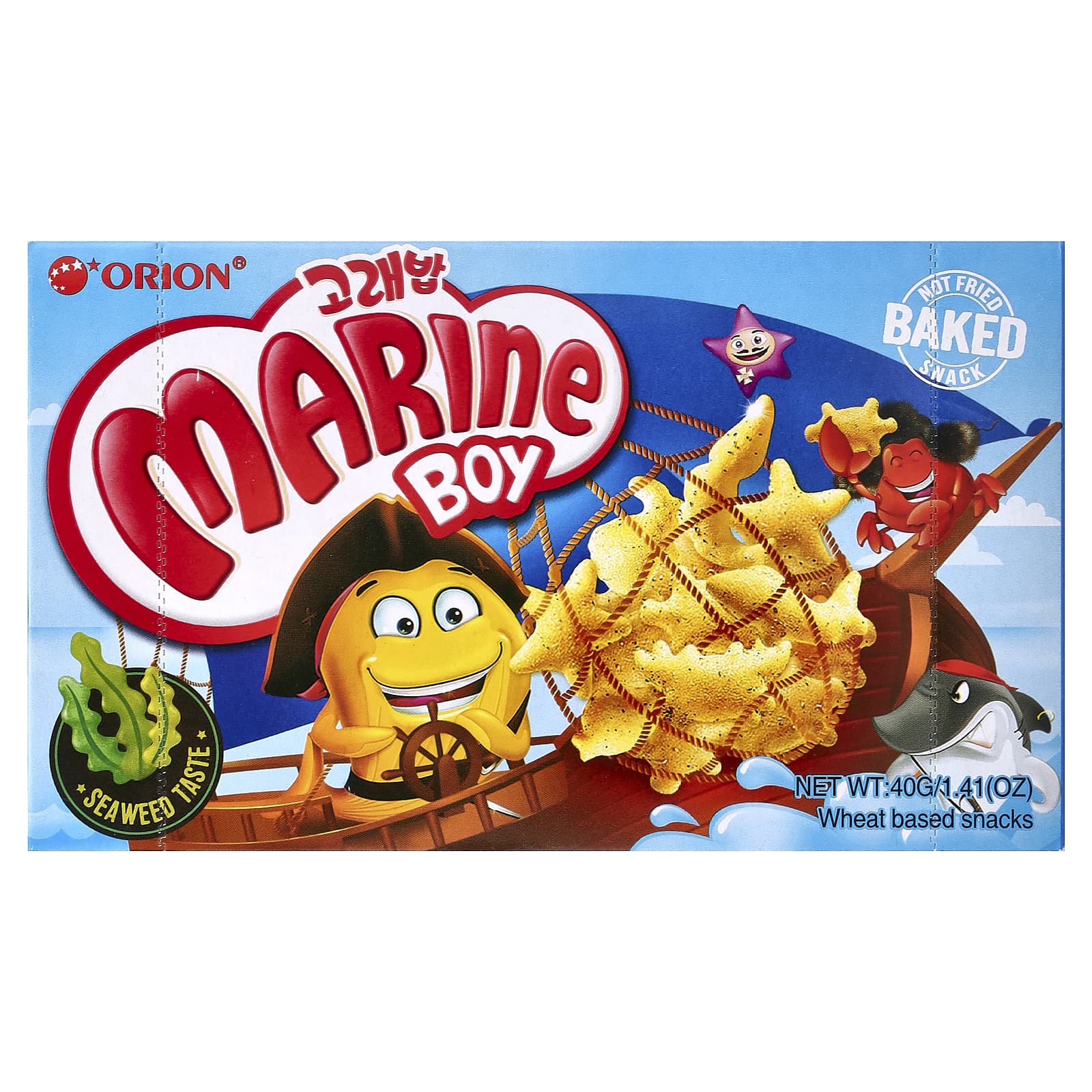 Orion, Marine Boy, Wheat Based Snacks, Seaweed, 1.41 oz (40 g) - Image 1