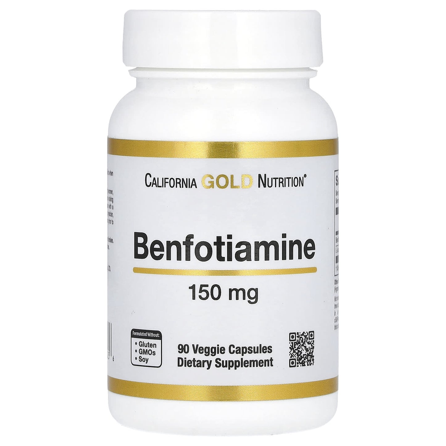 Benfotiamine for Healthy Blood Sugar Levels - 150mg, 90 Veggie Capsules - Image 1