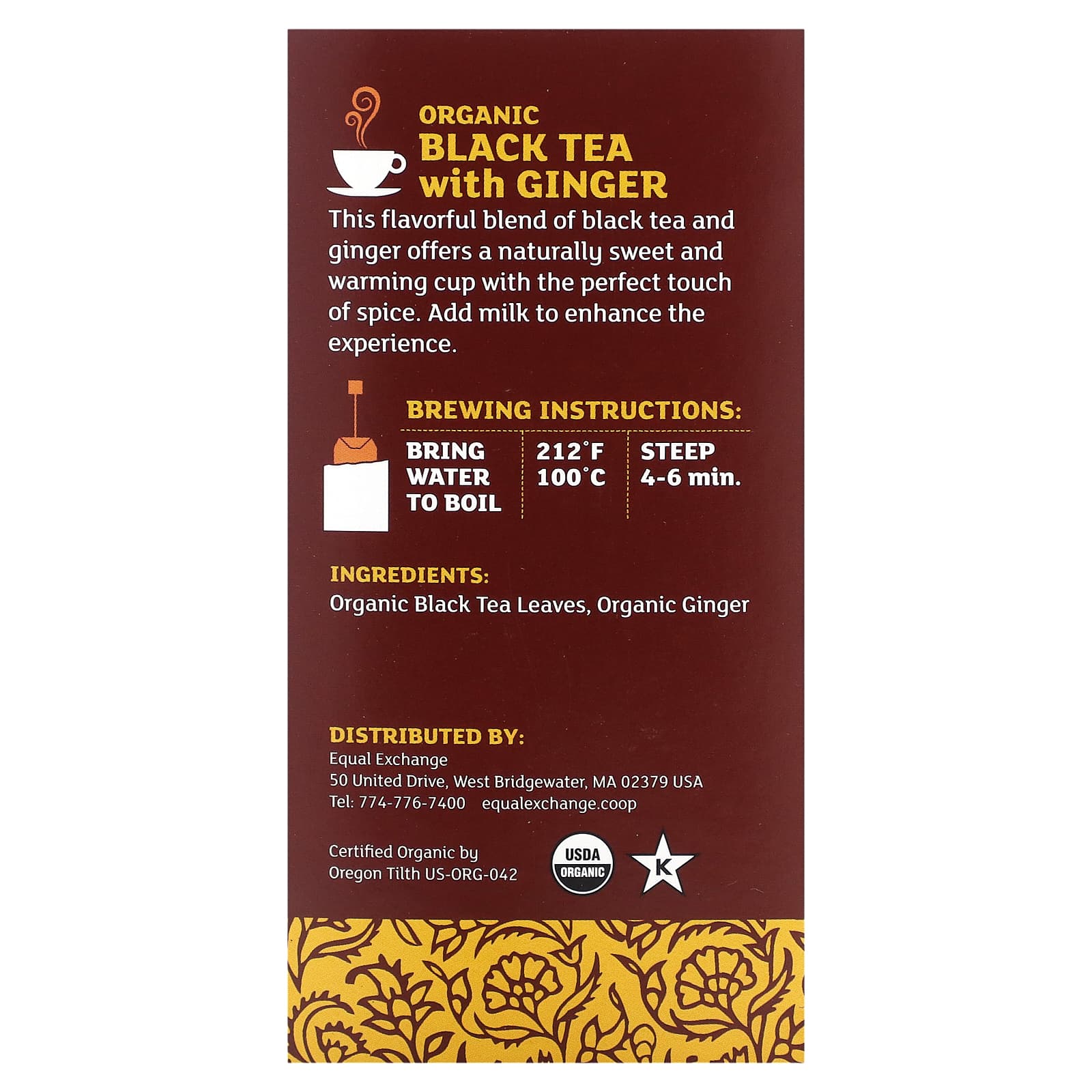 Organic Black Tea with Ginger | Fair Trade & USDA Organic - Image 2