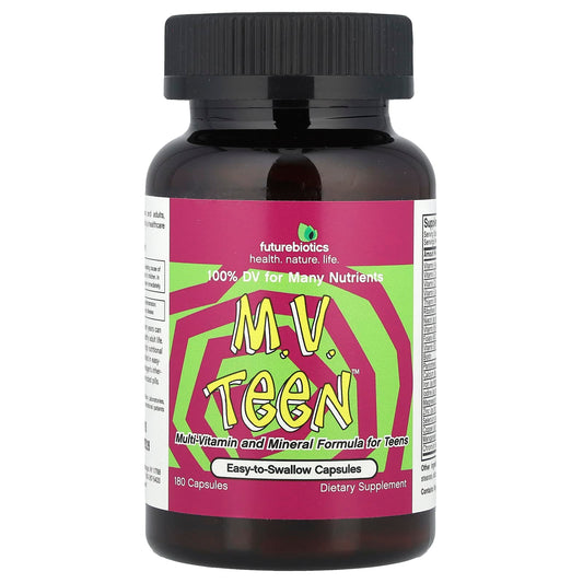 Futurebiotics M.V. Teen Multi-Vitamin Capsules for Teens & Adults - 180 Count - Image 1