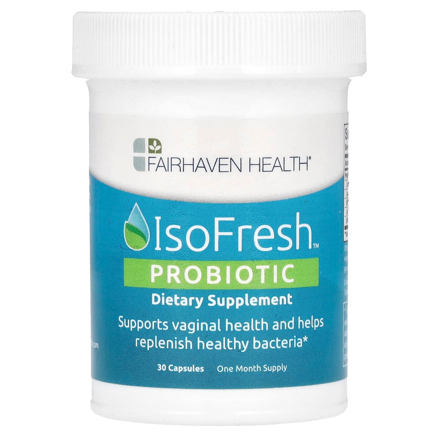 Fairhaven Health IsoFresh Probiotic for Women's Vaginal Health, 30 Capsules - Image 1