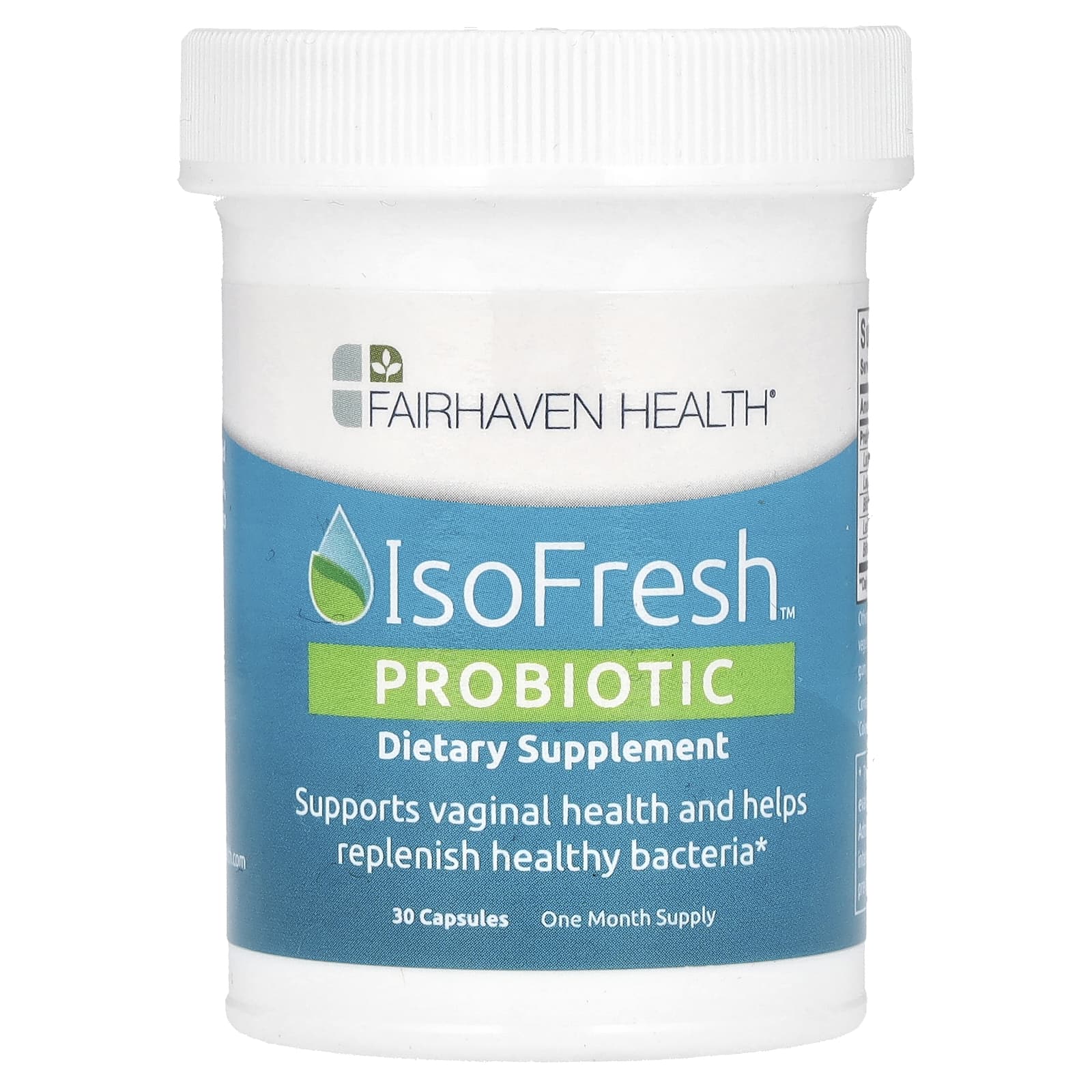 Fairhaven Health IsoFresh Probiotic for Women's Vaginal Health, 30 Capsules - Image 1