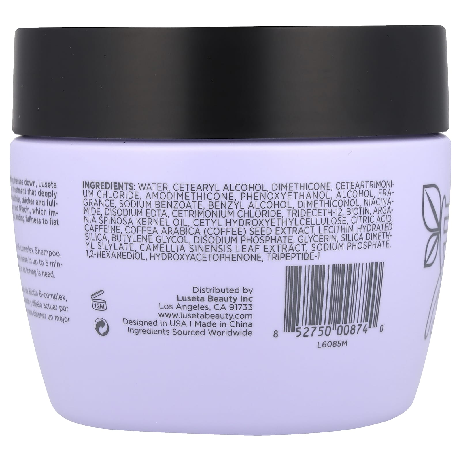 Luseta Beauty, Biotin B-Complex, Hair Mask, Thin & Weakened Hair, 16.9 fl oz (500 ml) - Image 2