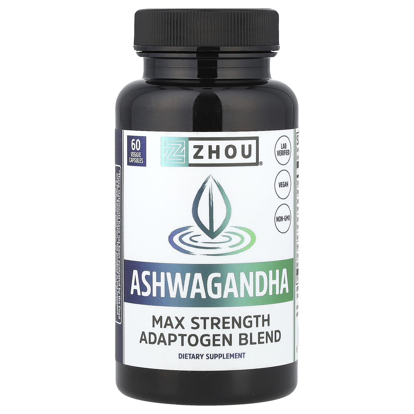 Zhou Nutrition, Ashwagandha, 60 Veggie Capsules - Image 1