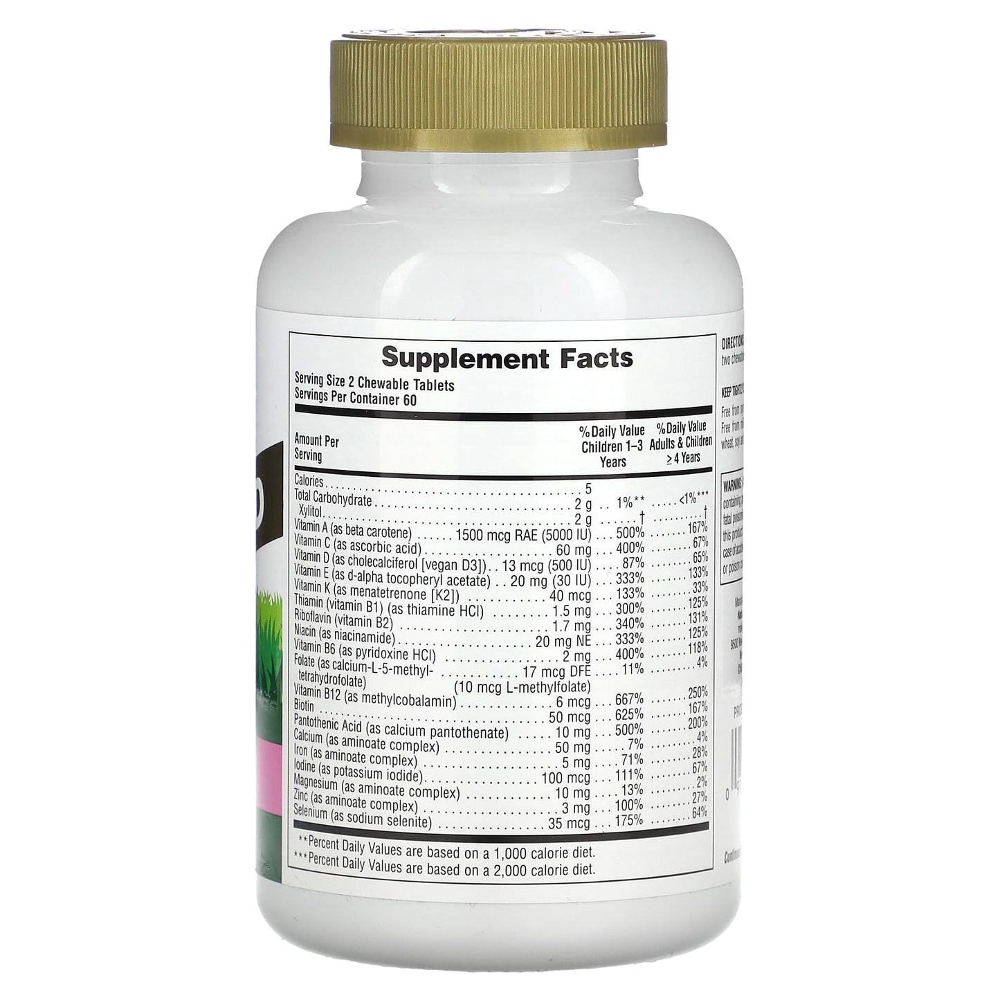 NaturesPlus, Animal Parade Gold, Children's Chewable Multivitamin Supplement, Watermelon, 120 Animal-Shaped Tablets - Image 2