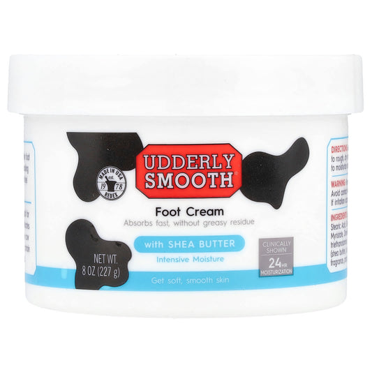 Udderly Smooth, Foot Cream With Shea Butter, 8 oz (227 g) - Image 1