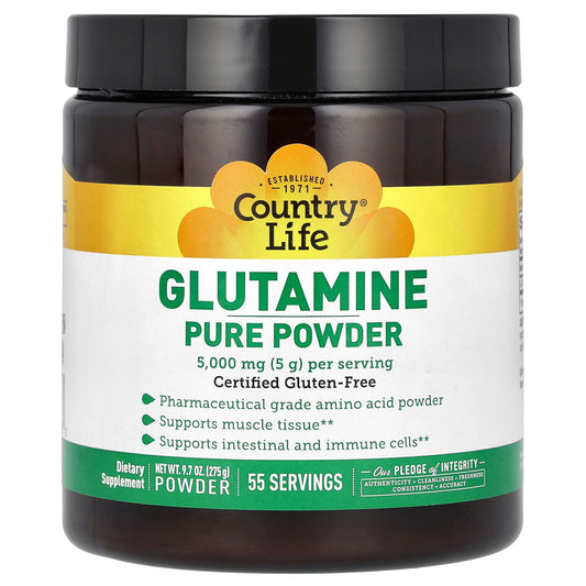 Glutamine Pure Powder | Supports Muscle Tissue & Immune Cells - Country Life - Image 1