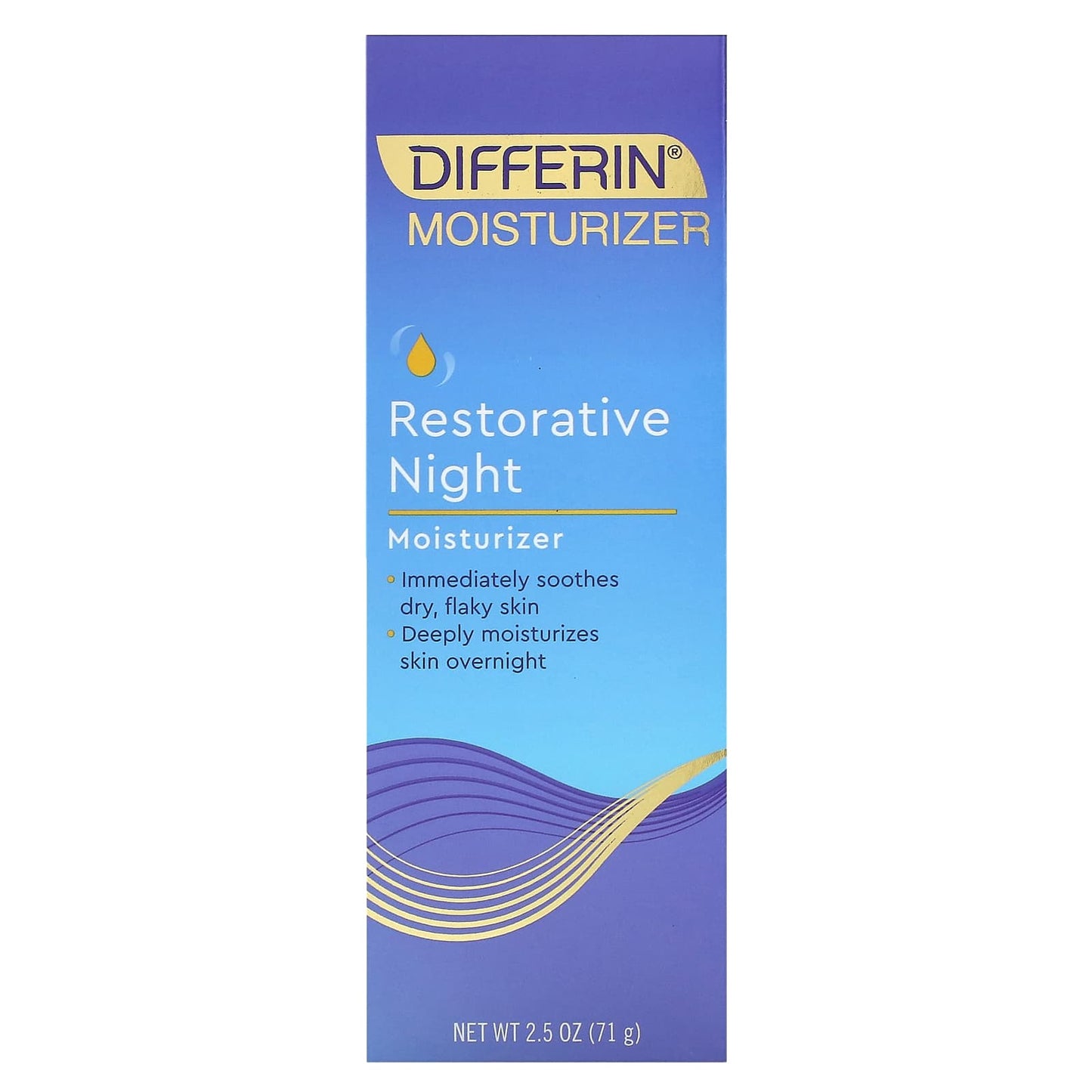 Differin Restorative Night Moisturizer for Dry, Flaky Skin - 2.5 oz (71g) - Image 2
