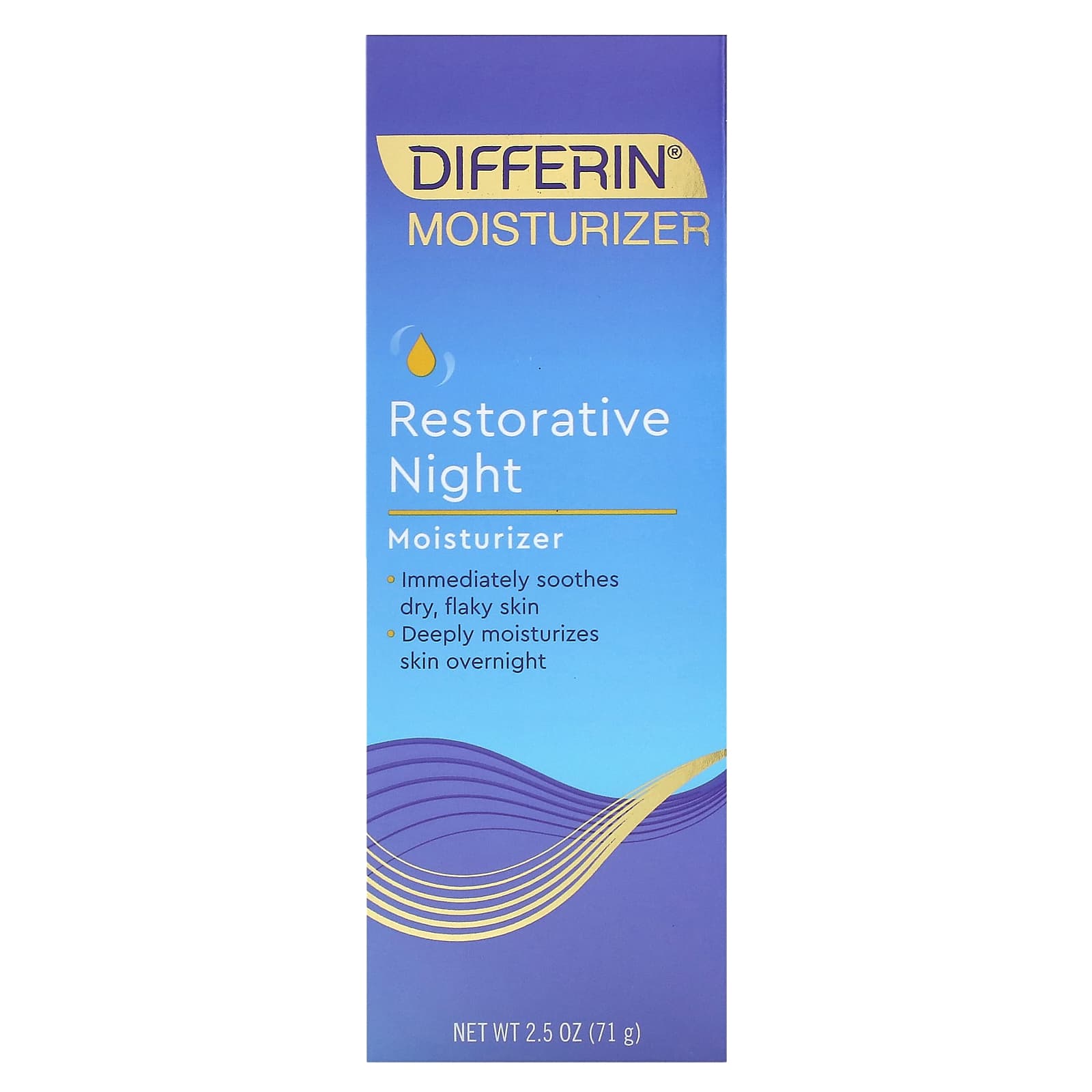 Differin Restorative Night Moisturizer for Dry, Flaky Skin - 2.5 oz (71g) - Image 2