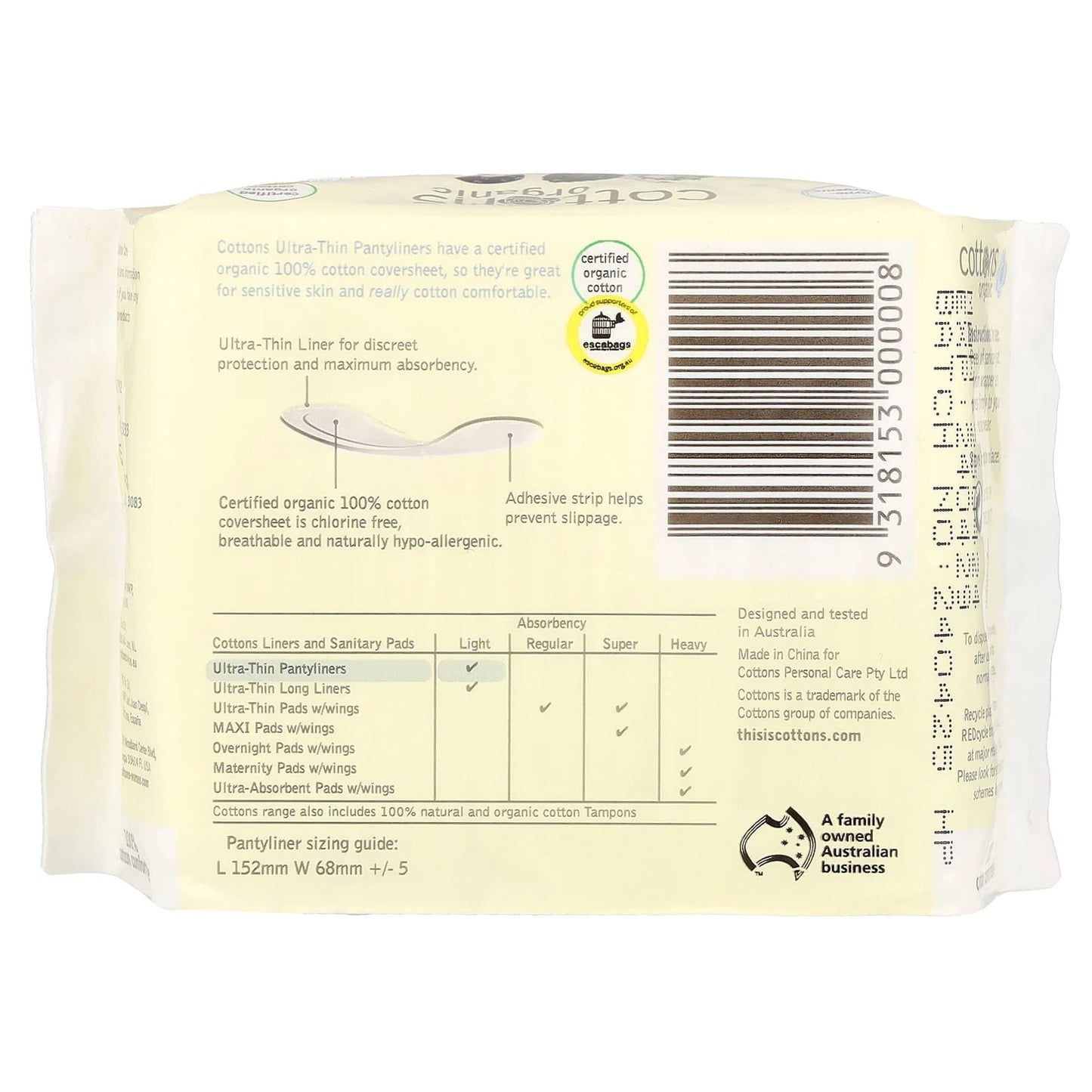 Certified Organic Cotton Pantyliners - Ultra-Thin & Hypo-Allergenic - Image 2