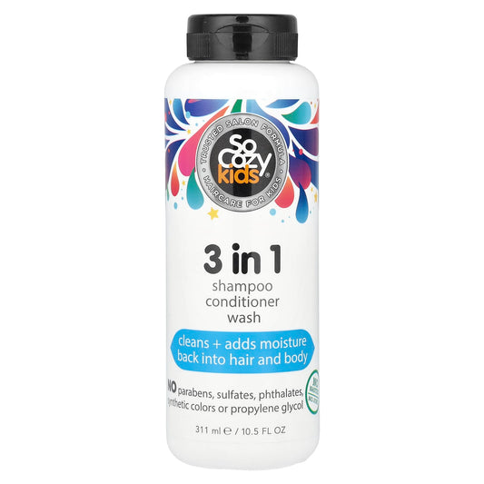 SoCozy, Kids, 3 in 1 Shampoo Conditioner Wash, 10.5 fl oz (311 ml) - Image 1