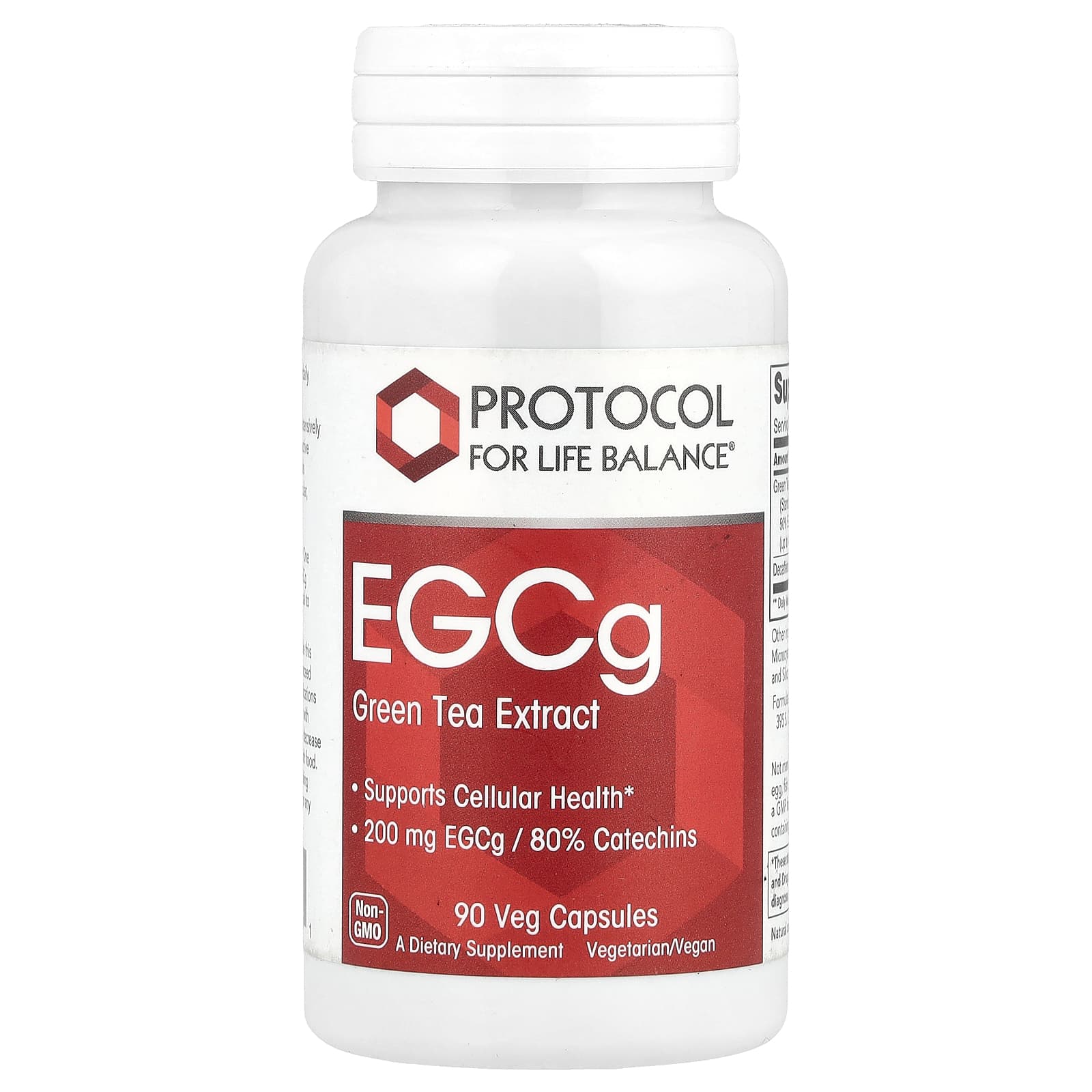 Protocol for Life Balance, EGCg Green Tea Extract, 90 Veg Capsules - Image 1