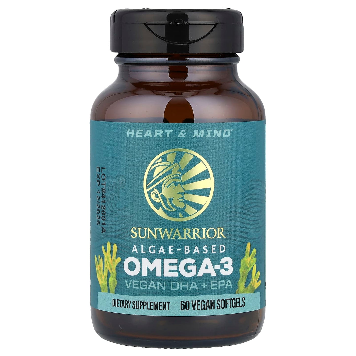 Sunwarrior, Algae-Based Omega-3, Vegan DHA + EPA, 60 Vegan Softgels - Image 1