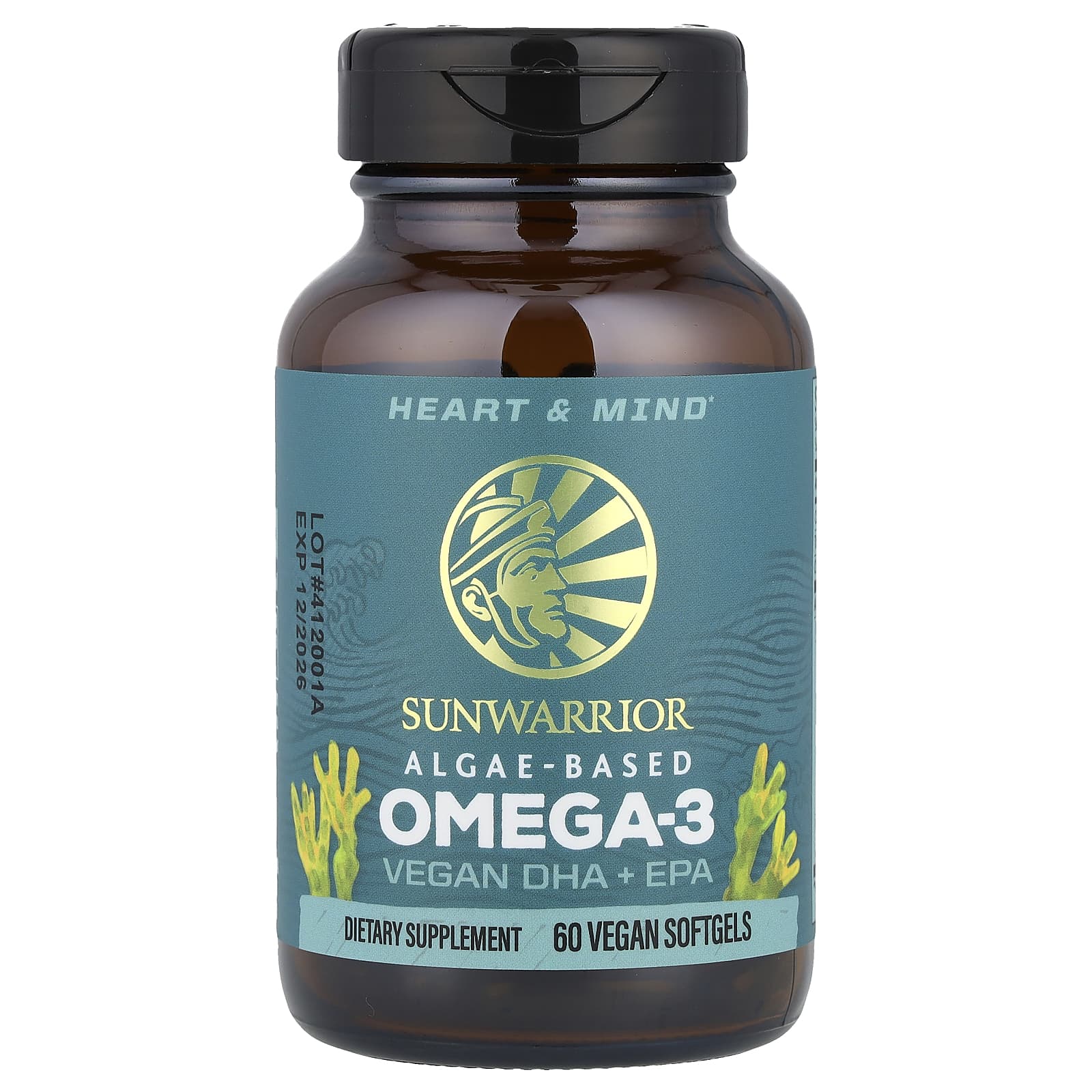 Sunwarrior, Algae-Based Omega-3, Vegan DHA + EPA, 60 Vegan Softgels - Image 1