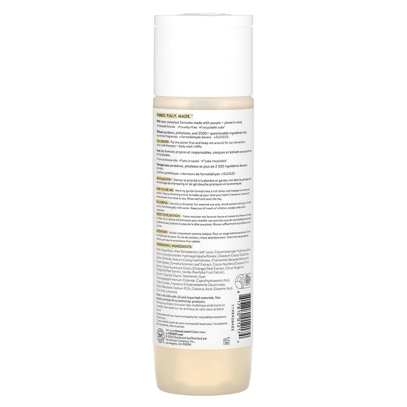 The Honest Company, Refresh Shampoo + Body Wash, Citrus Vanilla , 10 fl oz (295 ml) - Image 2