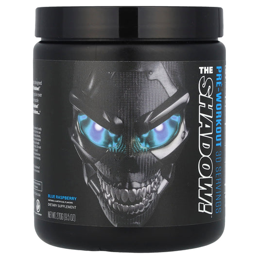 JNX Sports The Shadow! Pre-Workout Supplement Blue Raspberry, 270g - Image 1