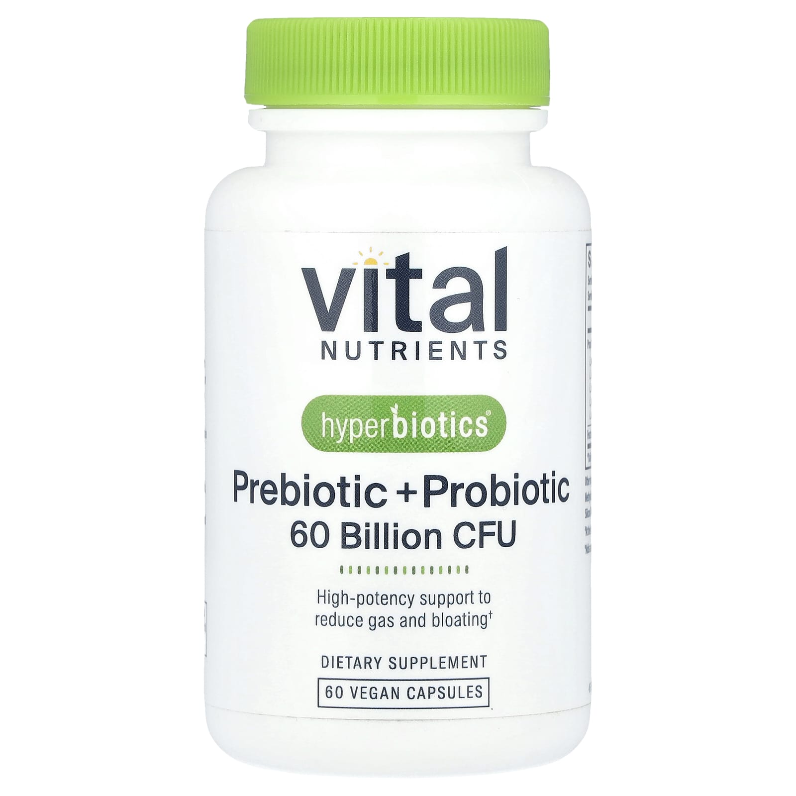 Vital Nutrients, Hyperbiotics®, Prebiotic + Probiotic, 60 Vegan Capsules - Image 1
