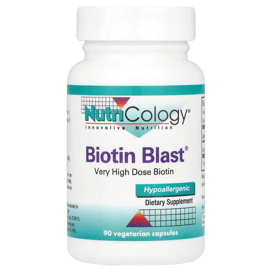 Nutricology, Biotin Blast®, 100 mg , 90 Vegetarian Capsules - Image 1