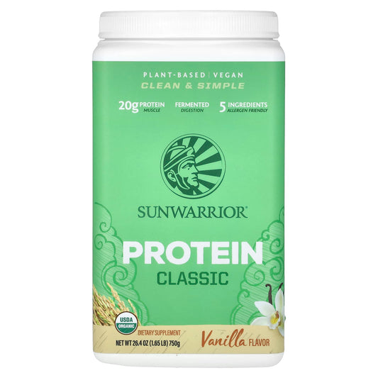 Sunwarrior, Classic Protein, Vanilla, 1.65 lb (750 g) - Image 1