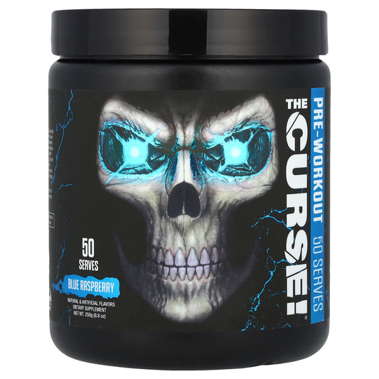 JNX Sports The Curse Pre Workout Blue Raspberry 250g Best Seller - Image 1