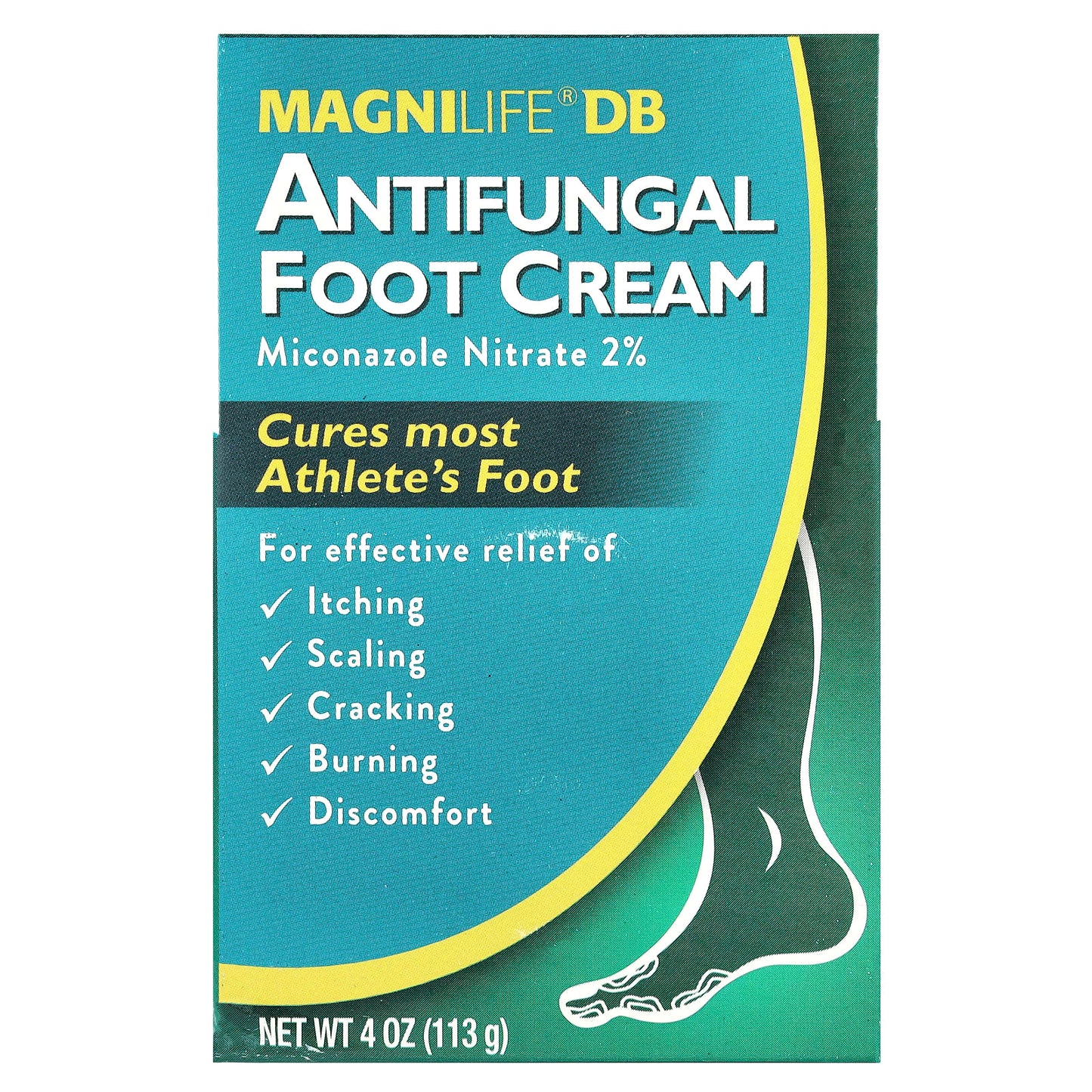 MagniLife, Antifungal Foot Cream, Miconazole Nitrate 2%, 4 oz (113 g) - Image 2