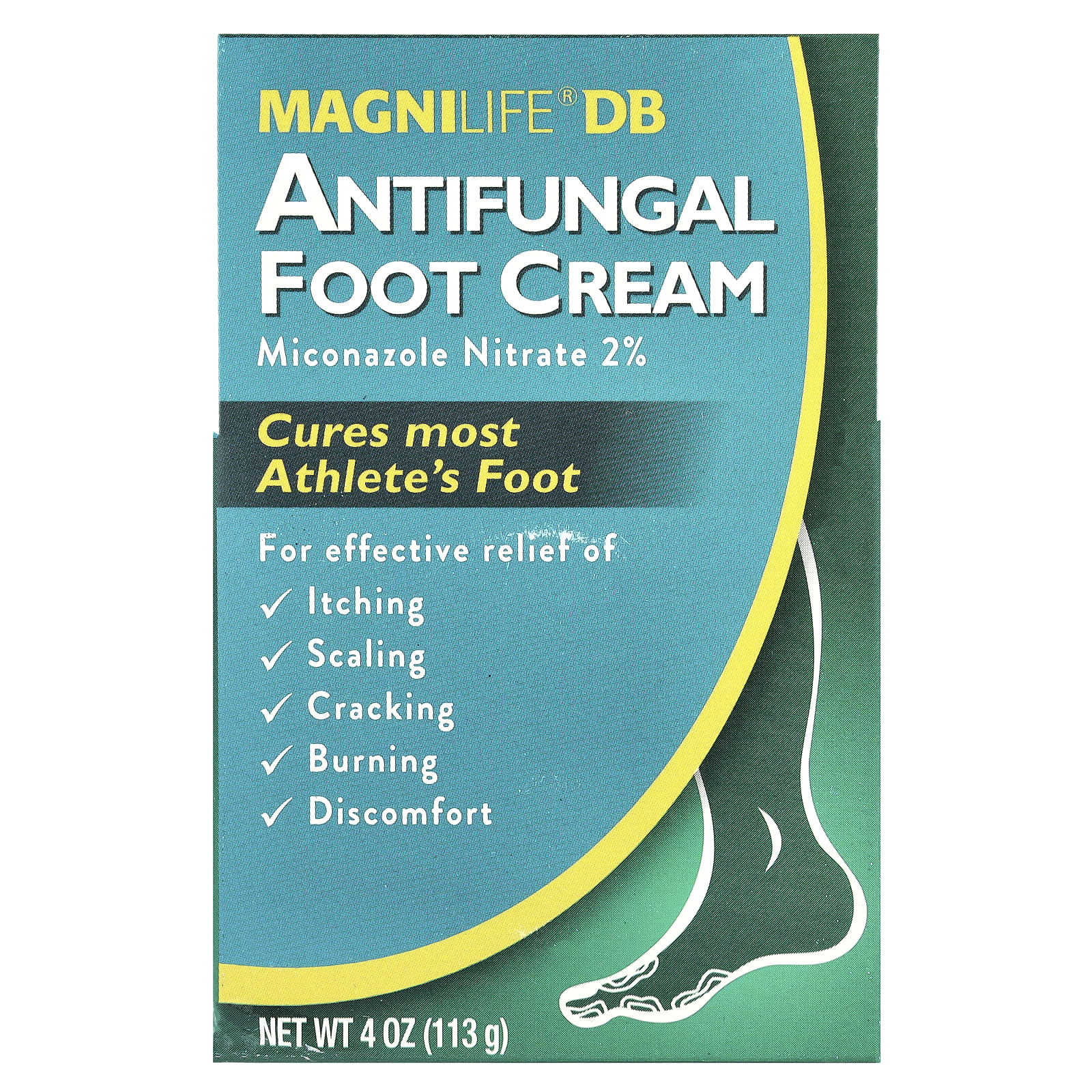 MagniLife, Antifungal Foot Cream, Miconazole Nitrate 2%, 4 oz (113 g) - Image 2