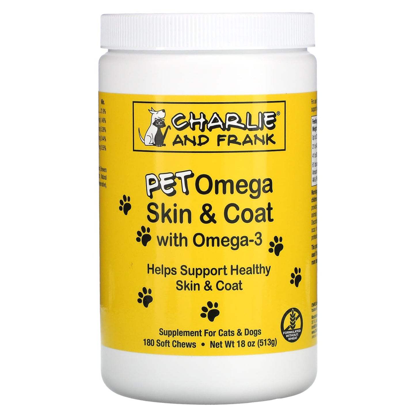 Charlie & Frank Omega Skin & Coat Chews for Cats & Dogs - Image 1
