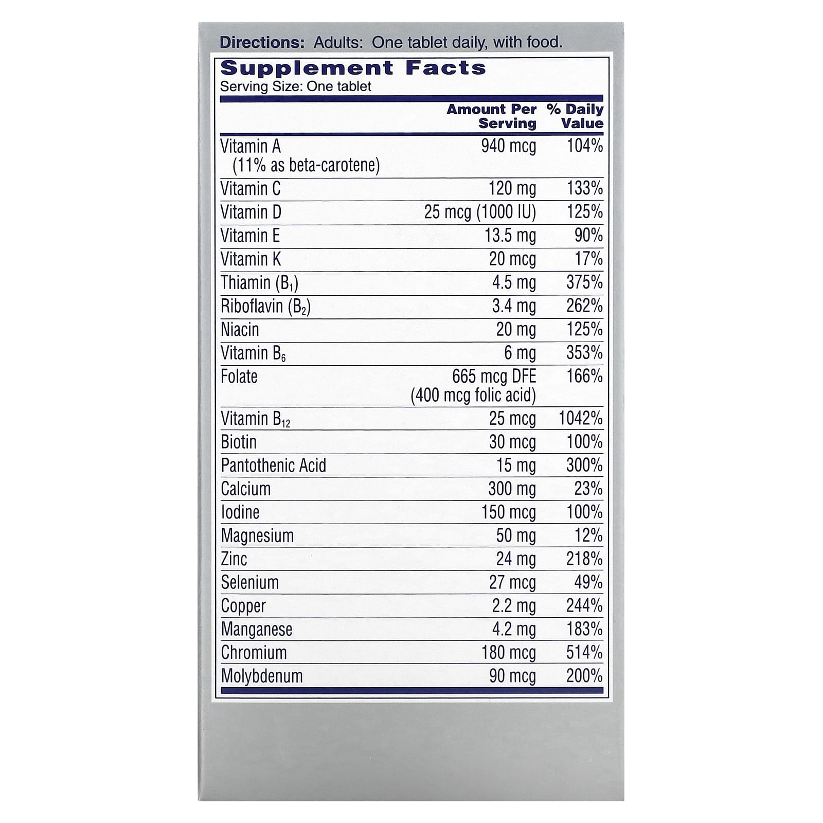 One-A-Day, Women’s 50+ Complete Multivitamin, 65 Tablets - Image 2