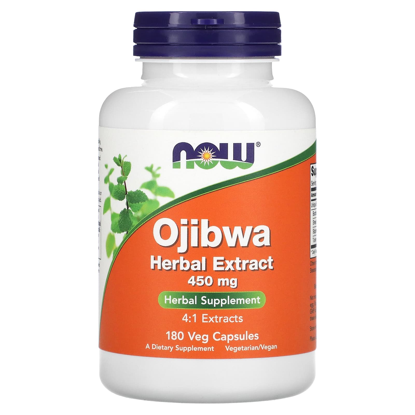 NOW Foods, Ojibwa Herbal Extract, 450 mg, 180 Veg Capsules - Image 1