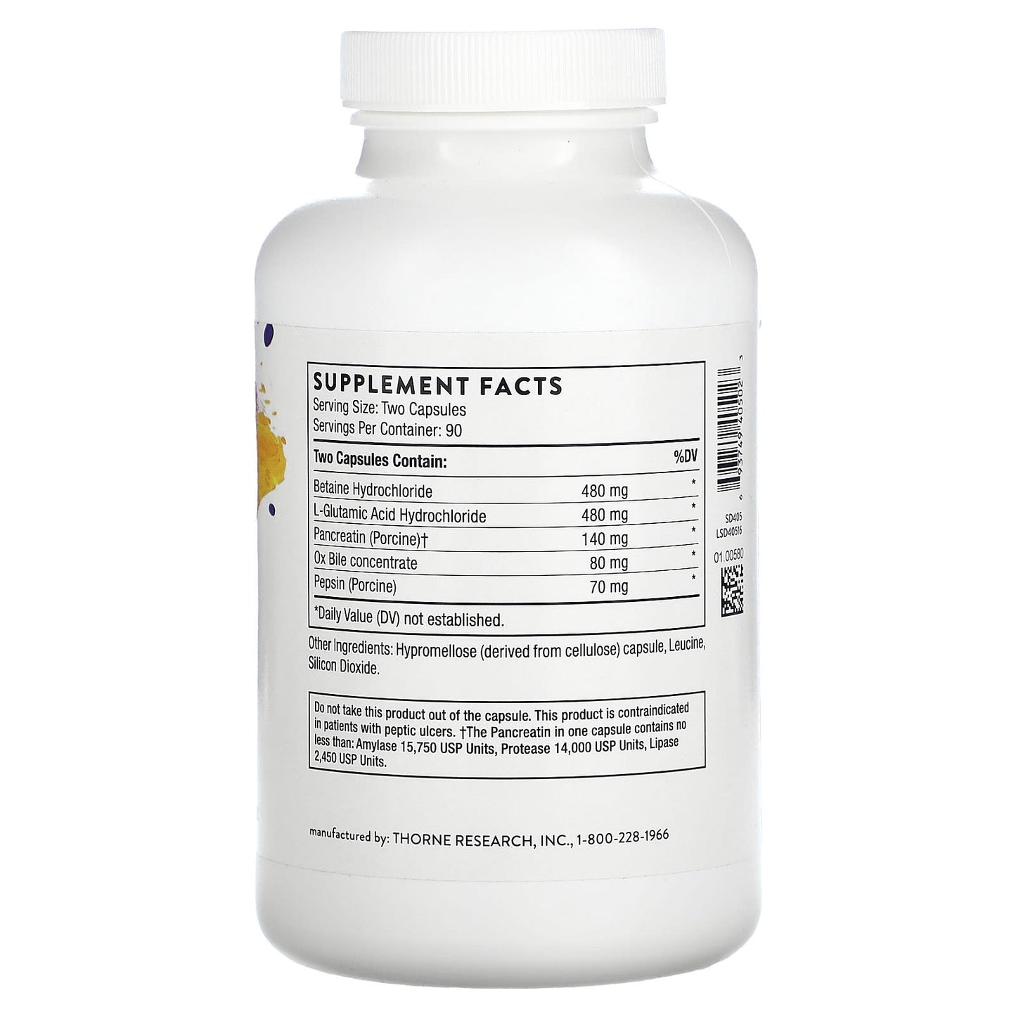 Thorne, Advanced Digestive Enzymes, 180 Capsules - Image 2
