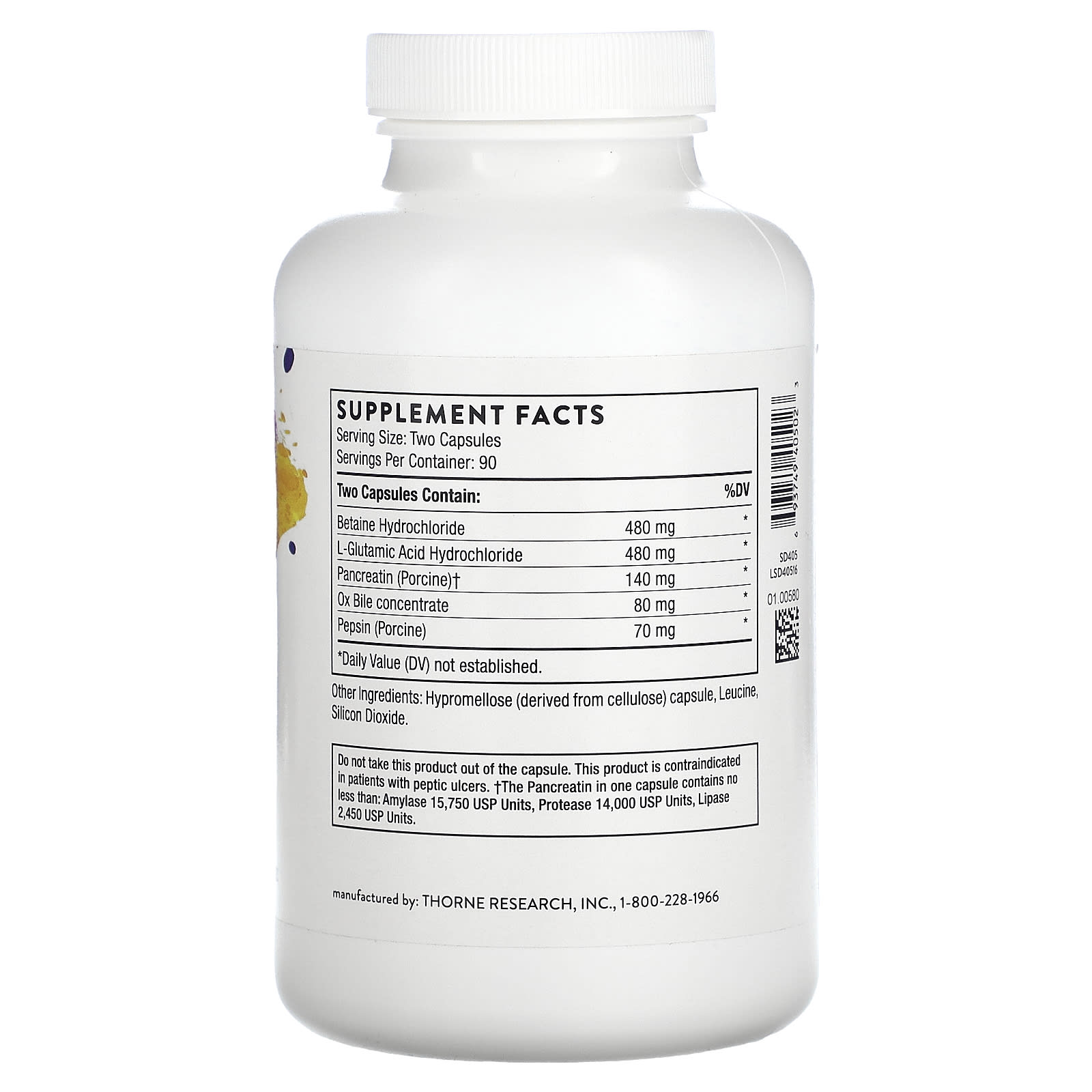 Thorne, Advanced Digestive Enzymes, 180 Capsules - Image 2