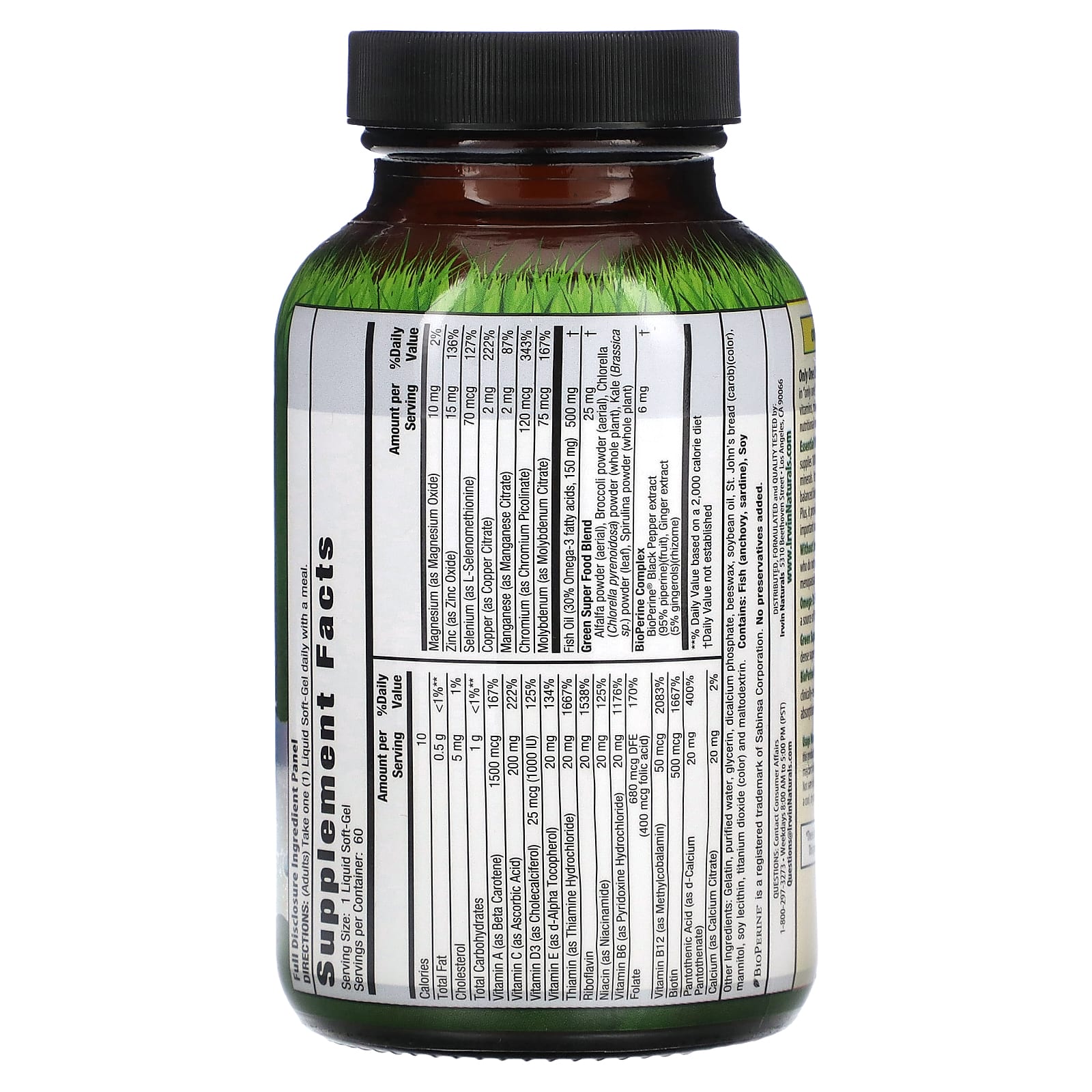 Irwin Naturals Only One Liquid-Gel Multi, 60 Soft-Gels, Iron-Free - Image 2