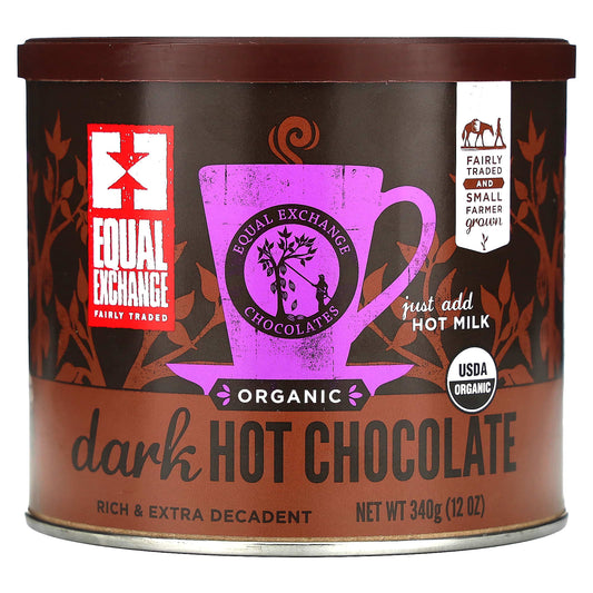 Decadent Organic Dark Hot Chocolate by Equal Exchange, 12 oz - Image 1