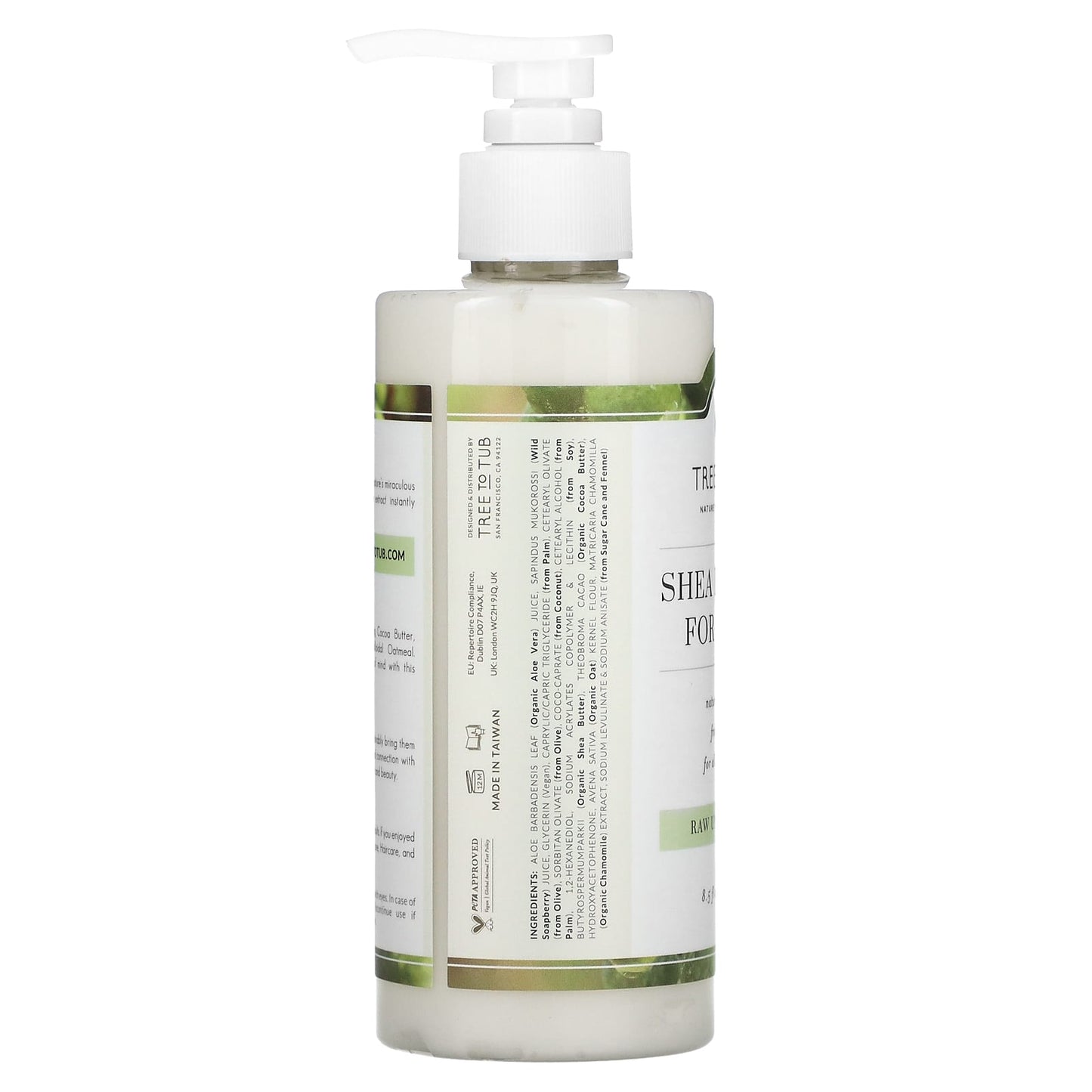 Tree To Tub, Shea Butter Moisturizing Body Lotion, Non-Greasy, Hydrating for Dry, Sensitive Skin, Unscented, 8.5 fl oz (250 ml) - Image 2