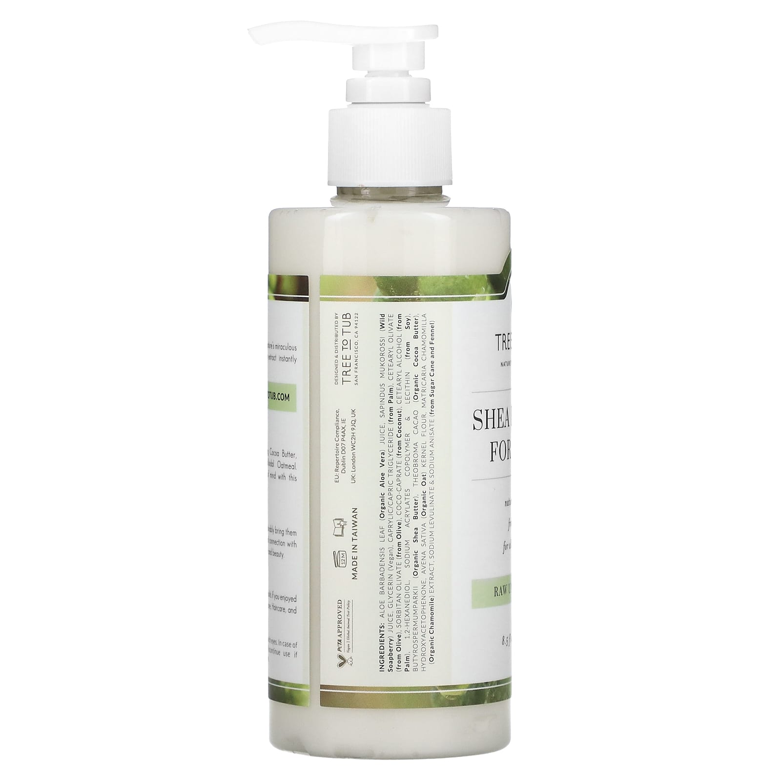 Tree To Tub, Shea Butter Moisturizing Body Lotion, Non-Greasy, Hydrating for Dry, Sensitive Skin, Unscented, 8.5 fl oz (250 ml) - Image 2