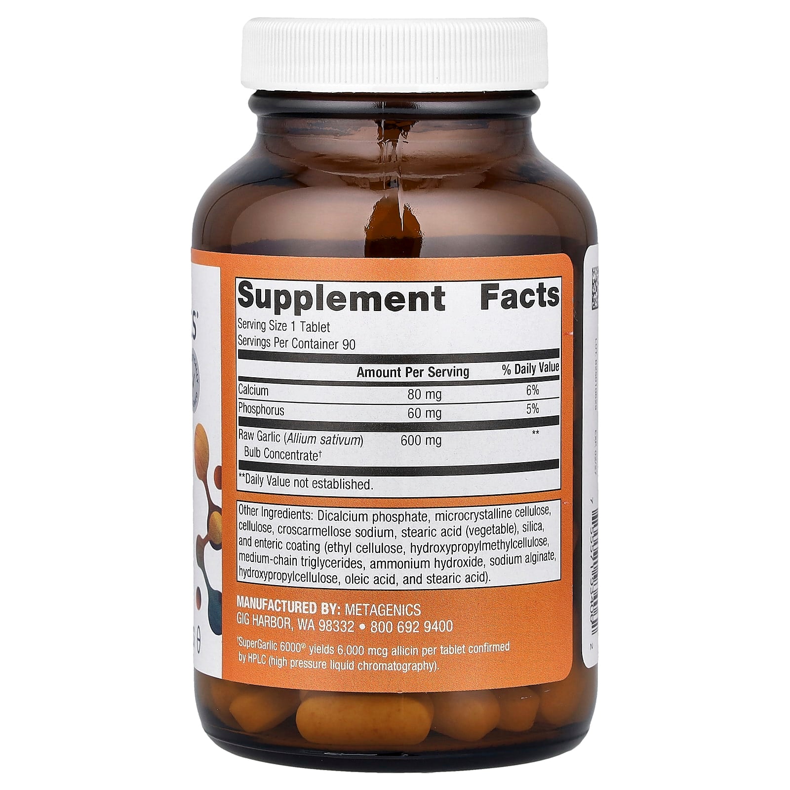 Metagenics, SuperGarlic 6000®, 90 Tablets - Image 2