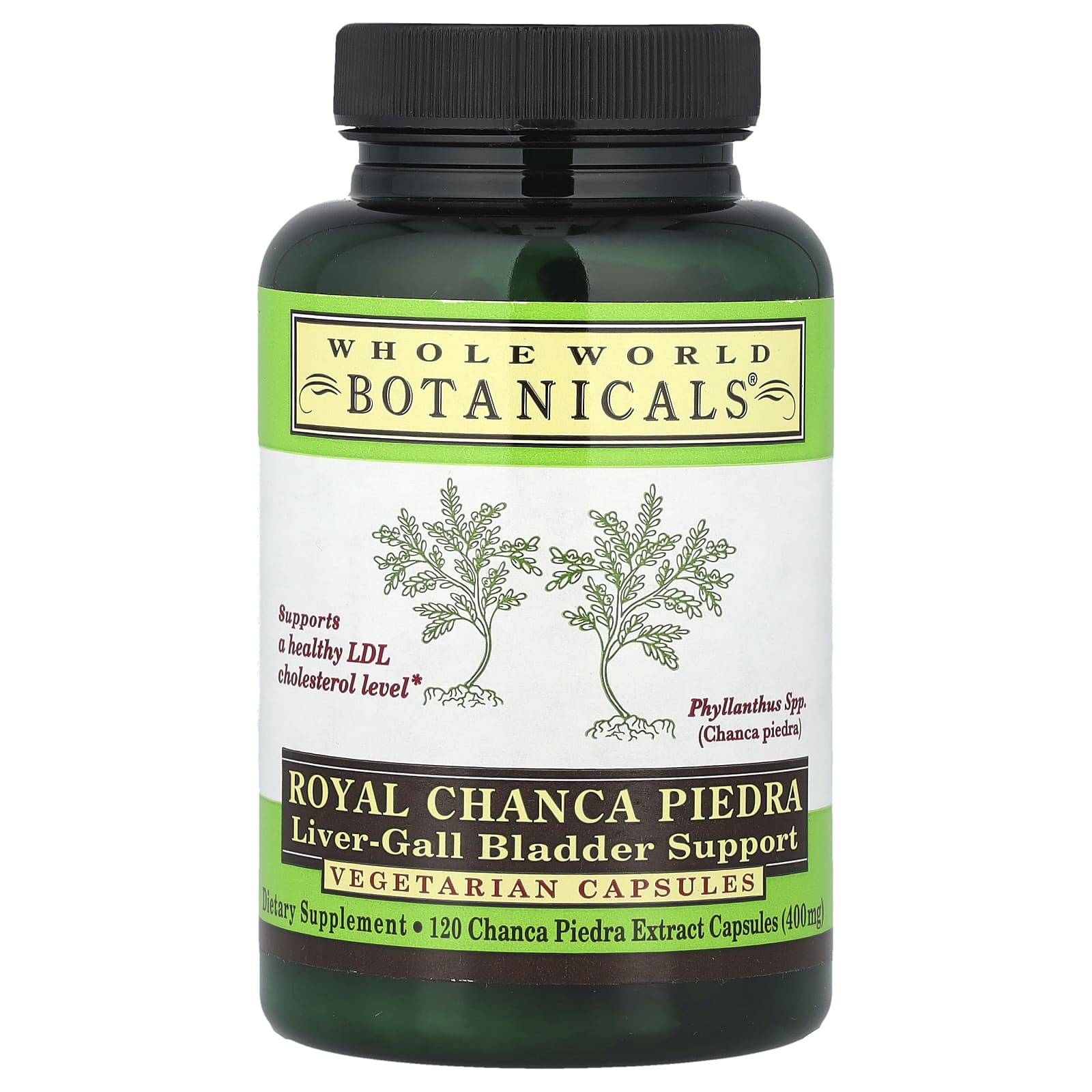 Whole World Botanicals, Royal Chanca Piedra, Liver-Gall Bladder Support, 400 mg, 120 Vegetarian Capsules - Image 1