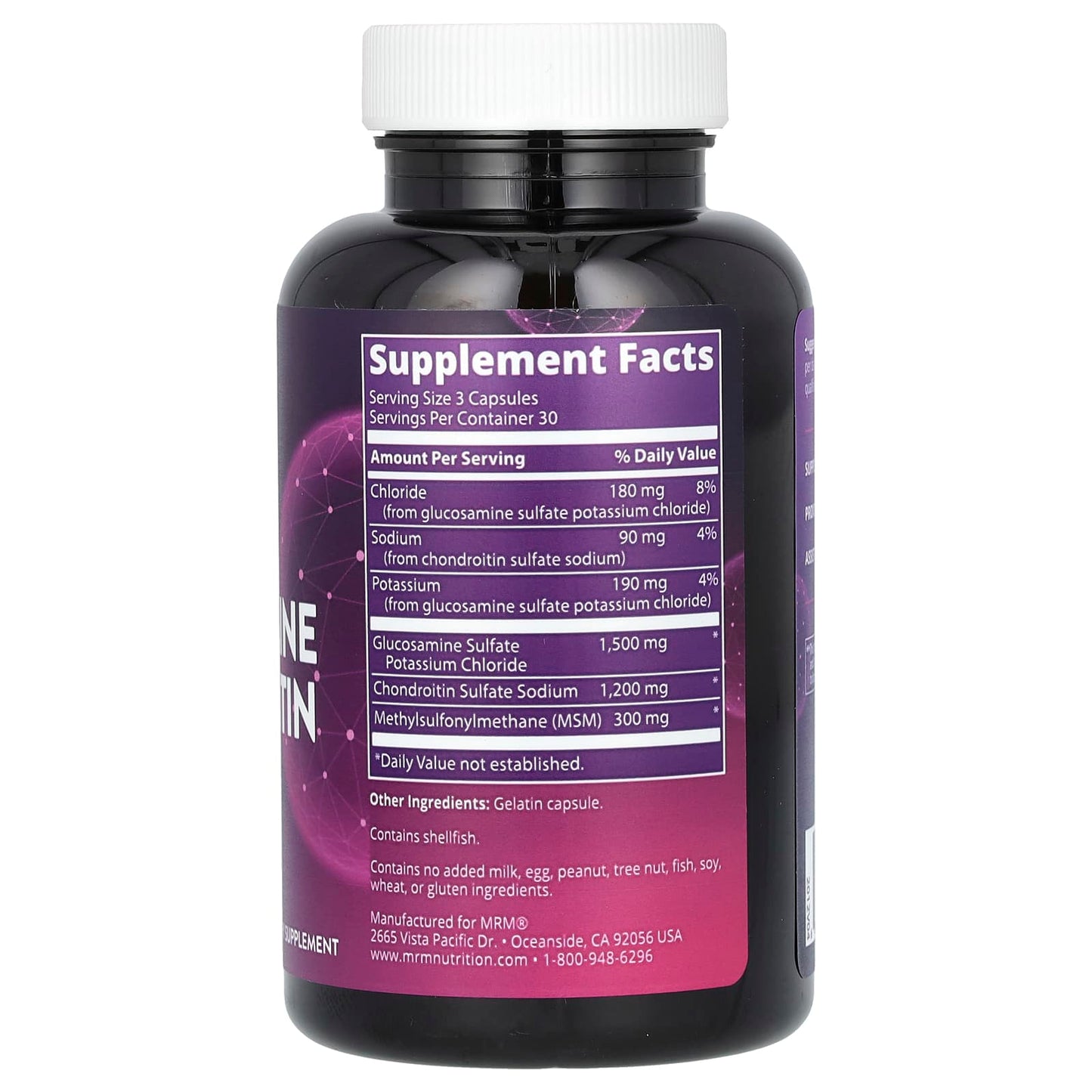 MRM Nutrition, Glucosamine Chondroitin MSM, 90 Capsules - Image 2