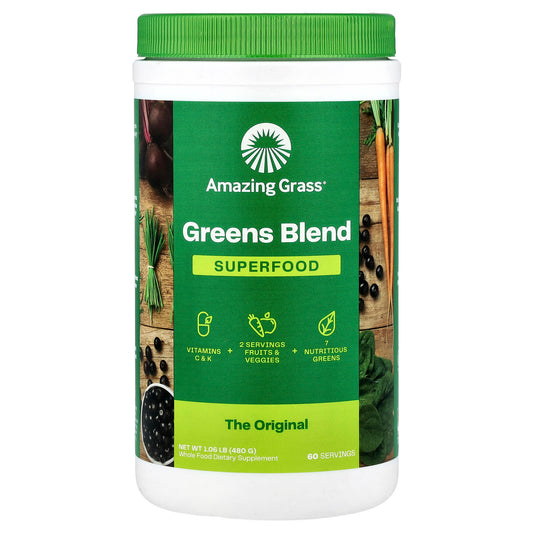 Amazing Grass Greens Blend Superfood, 480g | Organic & Plant-Based - Image 1