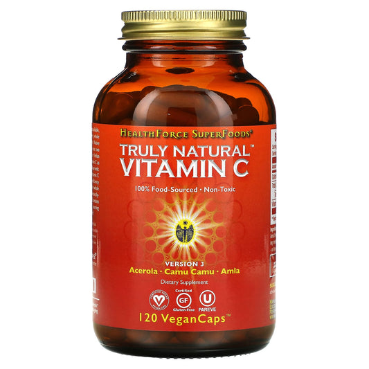 Vitamin C Supplement - 100% Food Sourced, Vegan & Gluten-Free Capsules - Image 1