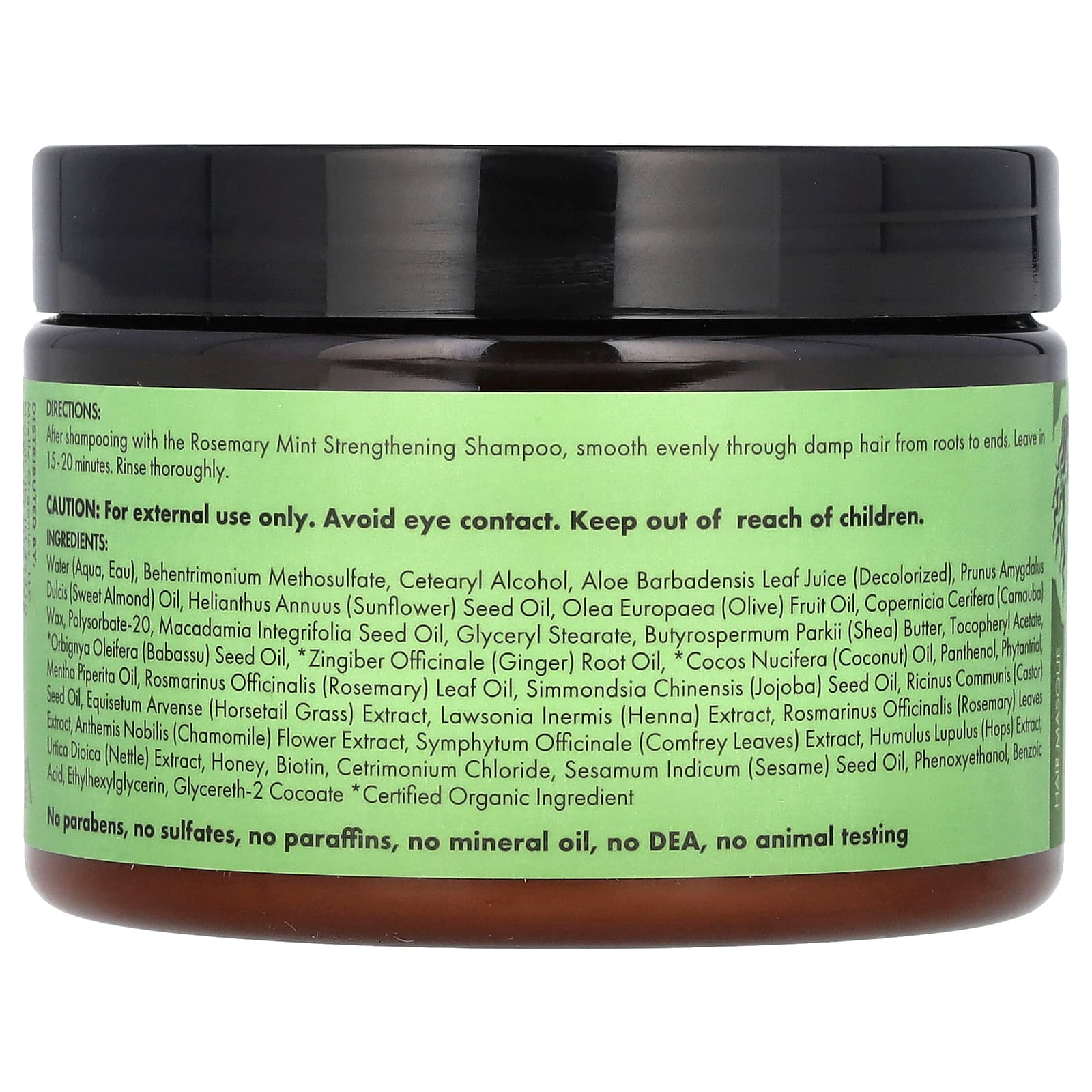 Mielle, Strengthening Hair Masque, Rosemary Mint, 12 oz (340 g) - Image 2
